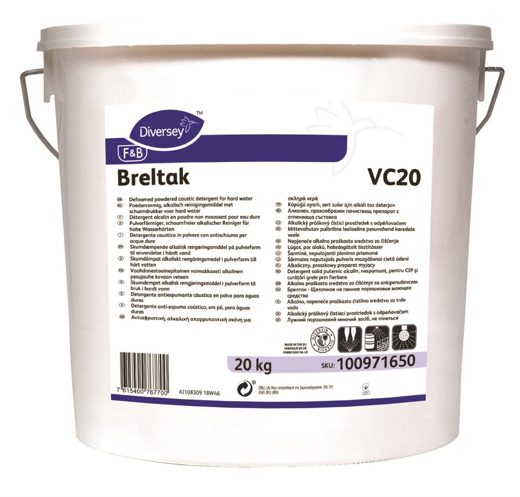 Detergent solid alcalin Breltak  Diversey  25kg